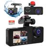3 Channel Dash Cam Front and Rear Inside with 64GB Card, WIZACE1080P Dash Camera for Cars, Dashcam Three Way Triple Car Camera with IR Night Vision, Loop Recording, G-Sensor, HDR, 24 Hours Recording view 1