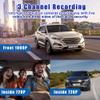 3 Channel Dash Cam Front and Rear Inside with 64GB Card, WIZACE1080P Dash Camera for Cars, Dashcam Three Way Triple Car Camera with IR Night Vision, Loop Recording, G-Sensor, HDR, 24 Hours Recording view 3