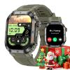 FANCHENGZI Military Smartwatch for Men,Relojes para Hombres 100 Sports Modes(Answer/Dial Calls), IP67 Waterproof Fitness Watch, Pressure for Android and iOS,2.01''HD DIY Screen Smartwatch(Green) view 1