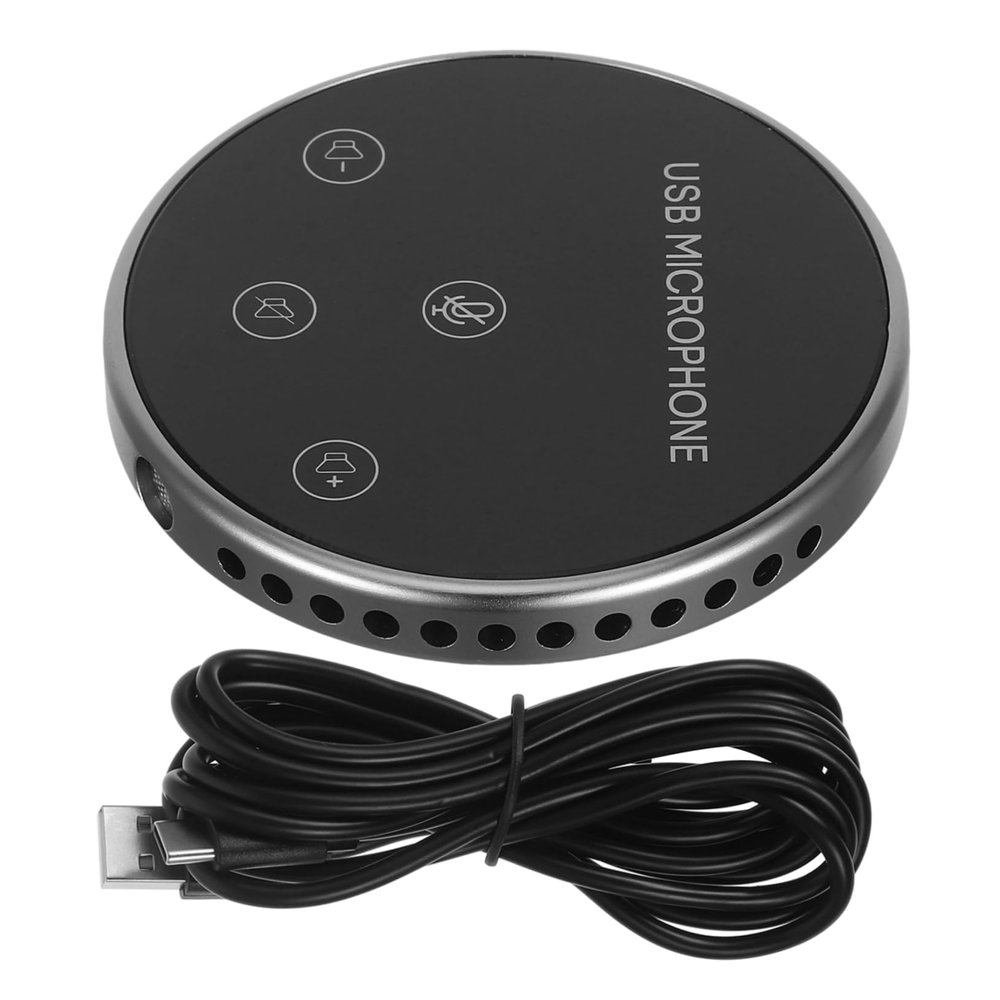 Angoily Versatile Accessory Microphone Compact USB Desktop Mic for Online Meetings Business Gaming and Singing
