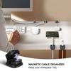 48 Pack Magnetic Cable Clip Organizer Cord Holder, Picozon Adhesive Cable Management, Wire Phone USB Charger Cable Holder, Keeper Organizer for Office Home Desktop Table - Black view 2