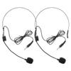 CAXUSD 2pcs Crisp Sound Transmission Headset Microphone for Singing Presentations Group Activities view 1