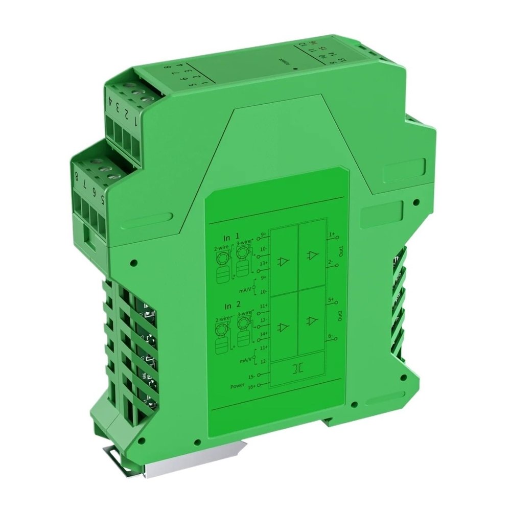 HQHSGCGVA 1 in 4 Out 4-20mA to 0-10V Channel DC24V Distribution Splitter(Input4-20mA,Output0-20mA)