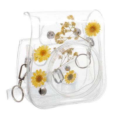 OSALADI Weatherproof Instant Camera Bag for 11/9/8 Pvc Case Floral Design Mini Shoulder Bag