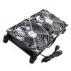 MOAIYU 120mm 5V Double USB Powered PC Router Fans with Speed Controller High Cooling Fan for Router Modem Receiver view 1
