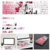 MOAIYU Side Engraving Backlit Keycaps 136 Key Full Set, Cartoon Girl Keycap for Mechancial Keyboard Enhances Night Typing view 2