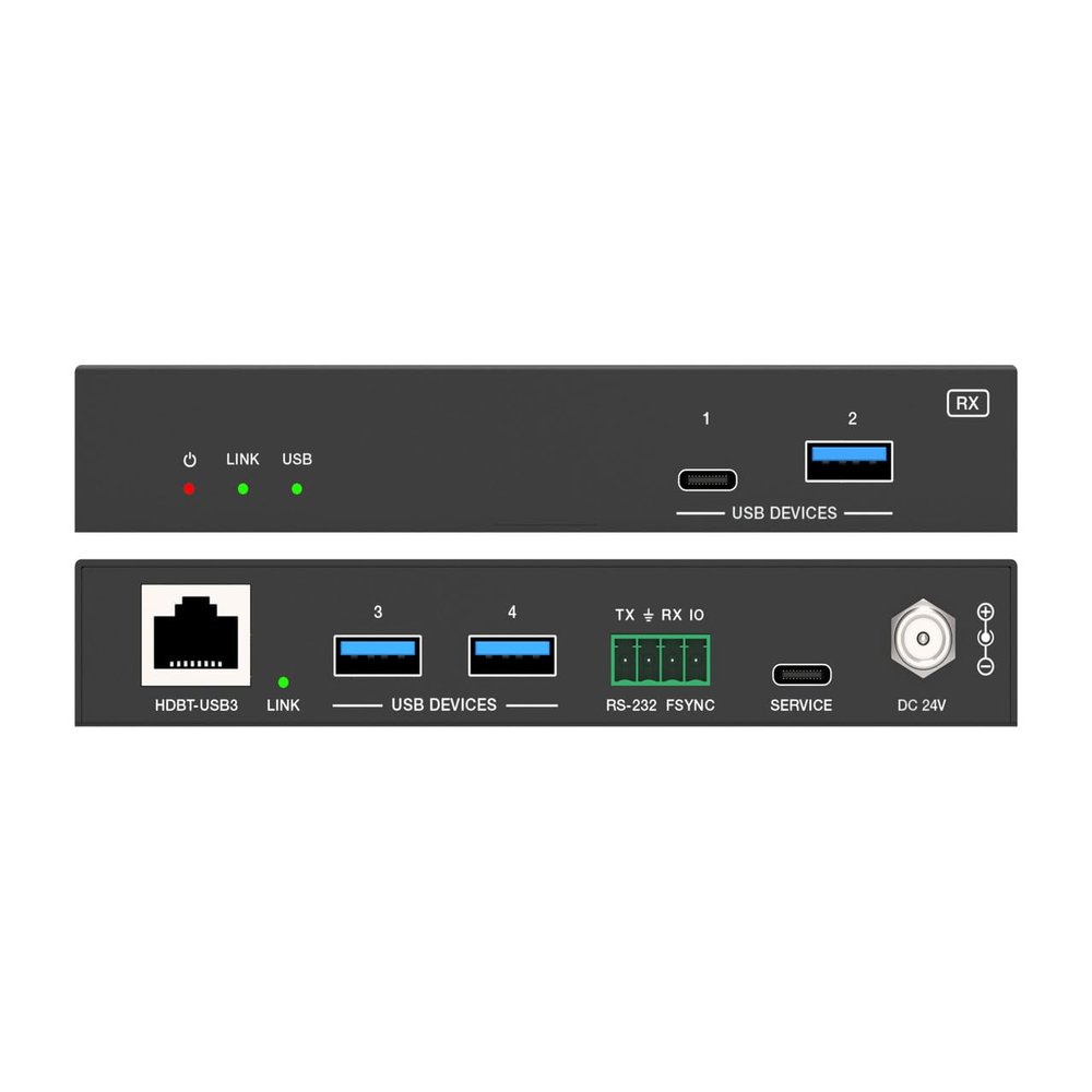 Comprehensive USB5GX520K 7-Port SuperSpeed USB 5Gbps Extender Kit up to 330 ft; USB 3.2 Gen1 5Gbps; Single Cat6A Cable Extension; AV/IT Integration; Professional Connectivity; High-Performance