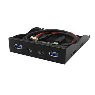 MOAIYU USB3.2 Front Panel 2xUSB3.2 10Gbps and 2xTypeC TypeE to Front TypeC for Desktops 3.5" Floppy Driver