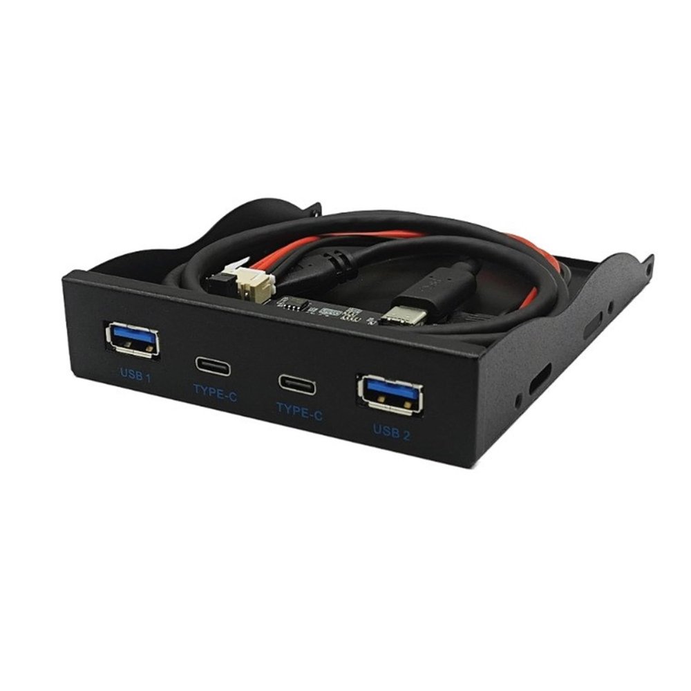 MOAIYU USB3.2 Front Panel 2xUSB3.2 10Gbps and 2xTypeC TypeE to Front TypeC for Desktops 3.5" Floppy Driver
