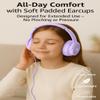 ADOOPE USB C Wired Over-Ear Headphones with Mi, Hi-Fi Stereo Sound, Noise-Isolating Ear Cups, Comfortable Fit for iPhone15/16, Samsung Galaxy S24/S23, Type-C Phones & Tablets (Purple) view 2