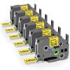 Colorty 18mm Black on Yellow Tape Replace for Brother TZe-641 P-Touch Label Tape 18 mm 0.7 Laminated TZe641 for Ptouch PTD400 PTD410 PT-E300 PT-E560BTVP Edge Label Maker Refills 3/4 Inch, 6 Pack view 1