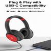 ADOOPE USB C Wired Over-Ear Headphones with Mic, Hi-Fi Stereo Sound, Noise-Isolating Ear Cups, Comfortable Fit for iPhone15/16, Samsung Galaxy S24/S23, Type-C Phones & Tablets (Pink) view 4