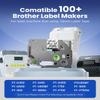 Colorty 18mm Black on Clear Tape TZe-141 18 mm 0.7 Laminated Clear Replace for Brother P-Touch Label Tape TZ TZe141 for Ptouch PT-D400 D410 D600 1750 1830 1880 Label Maker Refills 3/4 Inch, 6 Pack view 2