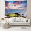 CHNYWORK 5ftx4ft Golf Courses Backdrop California Pebble Beach Resort Green Meadow Seaside Scenery Sunset Background Golf Theme Holiday Wedding Birthday Party Decor Photo Props Wallpaper view 4