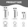 30pcs TV Mounting Screws Kit, Universal TV Mounting Hardware Kit Steel M4 M6 M8 Wall Mount Screws & Spacers Bolts Accessories for Monitor Bracket Fixing view 2