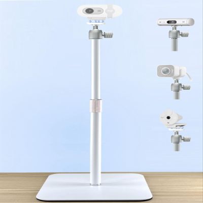 AceTaken White Webcam Stand with Magnetic Mount Holder for Logitech Brio-100, Brio 300,Brio 500,StreamCam,MX-Brio-4K webcams