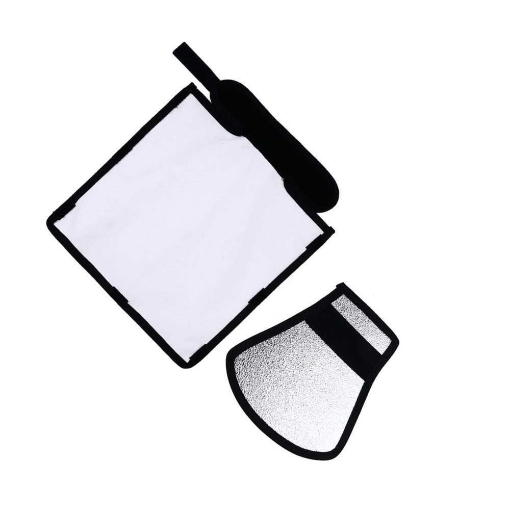 Gadpiparty 2pcs Practical Camera Reflecting Plate Flashlight Light Barrier External Flash Reflector