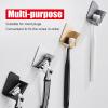 4pcs Adhesive Cable Clips Socket Shelfs, Punch no Power Cord Storage Bracket Self Adhesive Socket Plug Holder Organizer Rack for Home Gold view 2