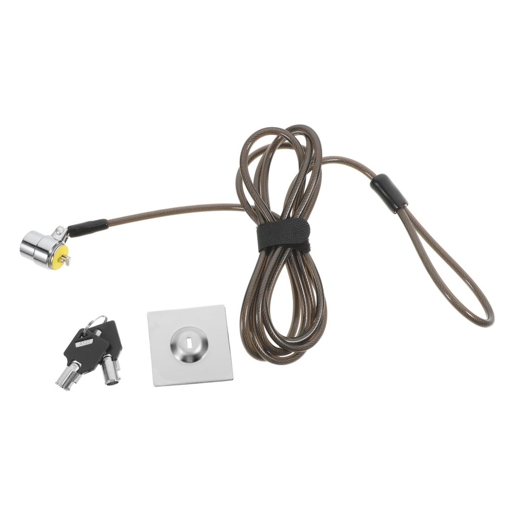 DOITOOL 2m Portable Laptop Lock with Key Thickened Steel Cable Security Lock for Notebook Desktop LCD Monitor and Projector Use