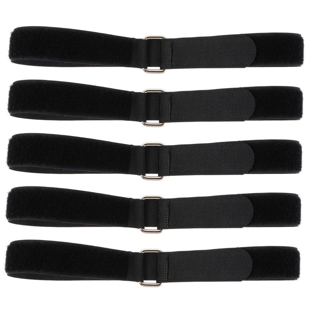Angoily 5pcs Sturdy Buckle Tie for Extension Cord Holder Storage Strap for Cords Garage Packing Strap Ratcheting Webbing Buckle Hook
