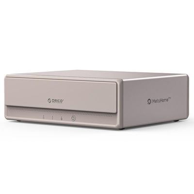 ORICO MetaHome NAS Storage, CyberData OS, HDD Slot * 2 + M.2 NVMe SSD Slot * 2, Remote Access & Smart Media Scraping, 2.5 GbE * 2(500MB/s for LAN Transmission), HDMI * 1, CS200Pro - 2 Bay(Diskless)