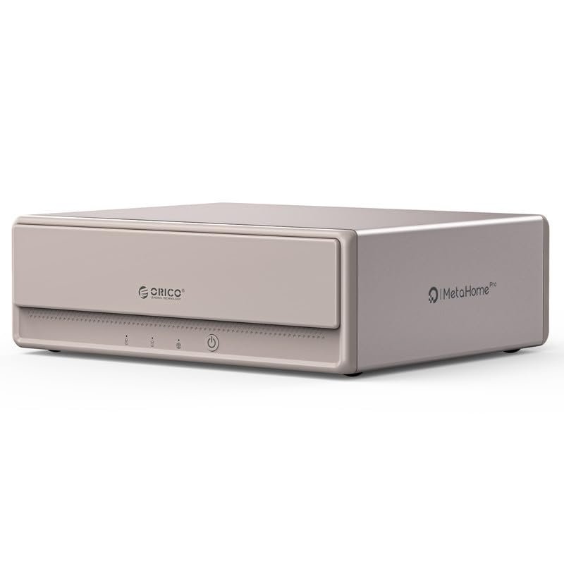 ORICO MetaHome NAS Storage, CyberData OS, HDD Slot * 2 + M.2 NVMe SSD Slot * 2, Remote Access & Smart Media Scraping, 2.5 GbE * 2(500MB/s for LAN Transmission), HDMI * 1, CS200Pro - 2 Bay(Diskless)