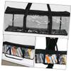 Mikinona 2pcs Plastic Organizer Bags Design Stackable Storage for Cd DVD Game Cases Capacity Reinforced Handles view 3