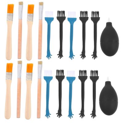BRIGHTFUFU 2sets Headphone Cleaning Kit Brushes Air Blower Practical Electronic Cleaning Tool for Headphones Phones Laptops