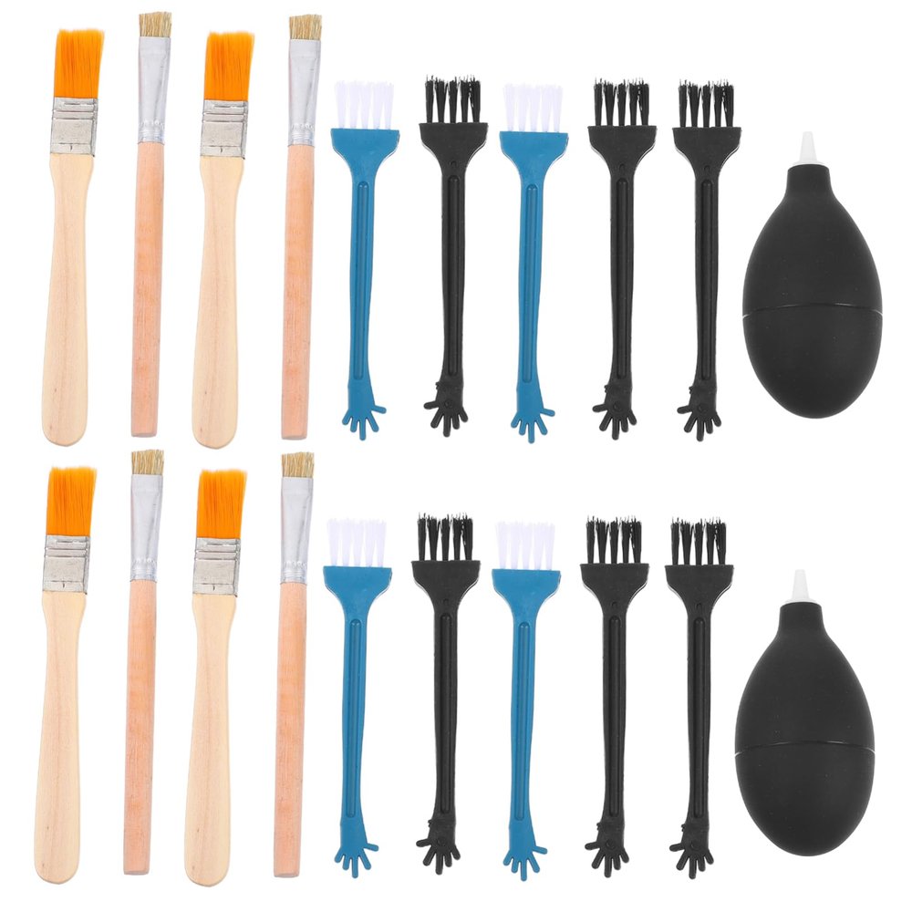 BRIGHTFUFU 2sets Headphone Cleaning Kit Brushes Air Blower Practical Electronic Cleaning Tool for Headphones Phones Laptops