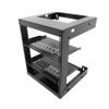 12U Wall Mount Open Frame 19 Inch Server Equipment Rack Wall Mountable Heavy Duty Design - Holds All Networking & AV Gear - Open Frame Includes 2 1U 12in Vented Shelves & Mounting screws(WALL RACK12U) view 1