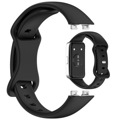 MOTONG Compatible with Huawei Band 10 Replacement Strap - Repalcement Silicone Wrist Watch Strap Compatible with Huawei Band 10/9/8(Black)