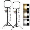 2Pack LED Video Light Kit, Hagibis 15W Photography Lighting Kit, 78" Dimmable Studio Lights with Tripod, 2500-8500K Stream Light for Video Recording, Game Streaming, Photography, Tiktok, YouTube view 1
