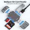4-in-2 Memory Card Reader USB C USB A Dual Connectors, SD/TF Card Reader with OTG Charing Adapter Compatible for Laptop, PC, iPhone16/15, MacBook Pro/Air, iPad Pro, U Disk view 2