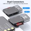 4-in-2 Memory Card Reader USB C USB A Dual Connectors, SD/TF Card Reader with OTG Charing Adapter Compatible for Laptop, PC, iPhone16/15, MacBook Pro/Air, iPad Pro, U Disk view 3