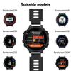 HKIDKK For Forerunner 735XT Watch Bands Black Buckle Sport Silicone Watch Strap Replacement for Forerunner 230/220/235/620/630/735XT and Approach S20/S5/S6 Smart watch band(Black-grey) view 3