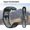 HKIDKK For Forerunner 735XT Watch Bands Black Buckle Sport Silicone Watch Strap Replacement for Forerunner 230/220/235/620/630/735XT and Approach S20/S5/S6 Smart watch band(Black-grey) view 4