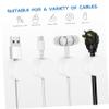 KALLORY 6pcs Effortless Desk Cable Management Magnetic Cable Holders for Cord Wrap Organization view 3