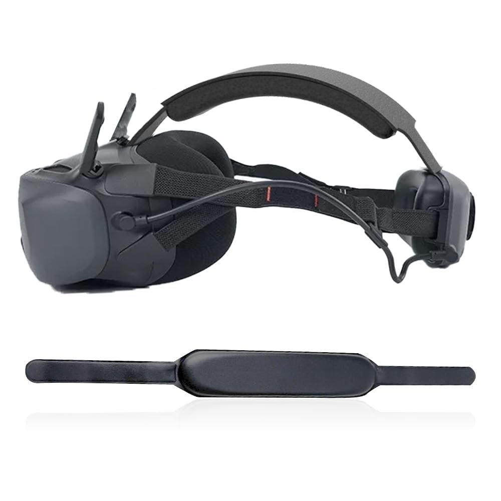 Soft Top Headband for DJI Goggles N3 Easy Wear Strap Comfort PU Leather and Soft Foam Padding Head Brace Belt Decompression Protective Headwear Accessory