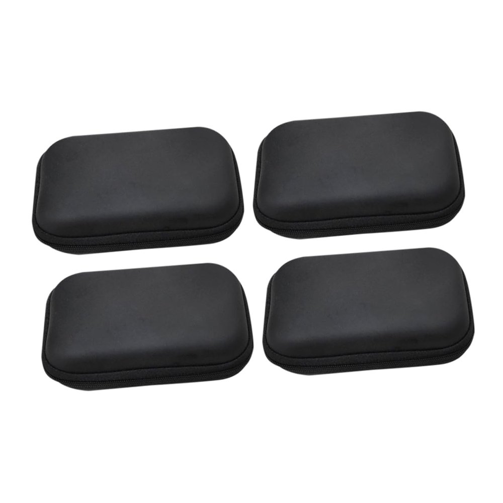 Angoily 4pcs Usb Travel Cord Organizer Bag for Earphones Cables Chargers Pu Case