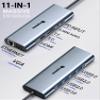 11-in-1 USB C Hub, Laptop Docking Station with RJ45 Gigabit Ethernet, 4K HDMI, 1080P VGA, SD/Micro SD Card Reader, 3.5 mm Audio Aux Jack, PD 100W Charging, Full Functional USB C Dongle view 2