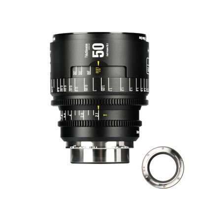 7artisans 50mm T2.1 Infinte Series Professional Full Frame Manual Cine Lens Compatible for PL Mount for Photography Filmmaking,Black