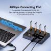 MAIWO 4 Bay NVMe Cloner Duplicator with Cooling Fan, USB4.0 NVMe PCIe Dock SSD Reader, Supports 1-to-3 Offline Clone & Software RAID,40Gbps High Speed, Backward Compatible Thunderbolt 4/3 view 3