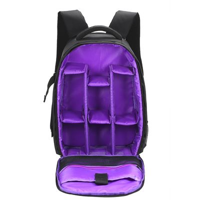 Camera Backpack with Dual Zipper Pulls, Adjustable Buckle, External Mesh Stylish Design, Color Lining, Compatible with Most DSLR Cameras for Travel Bag, Comfortable Soft