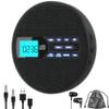 M-Amazup CD Player Portable, Rechargeable Portable CD Player with Dual Speakers and Anti Skip,CD,Dual Bluetooth,FM Transmission,USB,AUX,LCD Display,Backlit Button,Repeat,10 Speeds,Fabric Black view 1