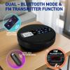M-Amazup CD Player Portable, Rechargeable Portable CD Player with Dual Speakers and Anti Skip,CD,Dual Bluetooth,FM Transmission,USB,AUX,LCD Display,Backlit Button,Repeat,10 Speeds,Fabric Black view 4
