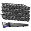 ANNKE 2MP Security Camera System, 32CH 3K Lite DVR Recorder with AI Human/Vehicle Detection, 32X 1080P (1920 x 1080) Bullet Wired Add-on Black Cams with 66ft Night Vision, IP67, 3TB HDD Included