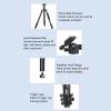 70 Inch Camera Tripod, Lightweight Compact Camera Mount Tripod Stand with Bag, 360 Degree Rotating Stabilizer, for Phones, DSLRs, Mirrorless Cameras, Load 6.6Lb view 3