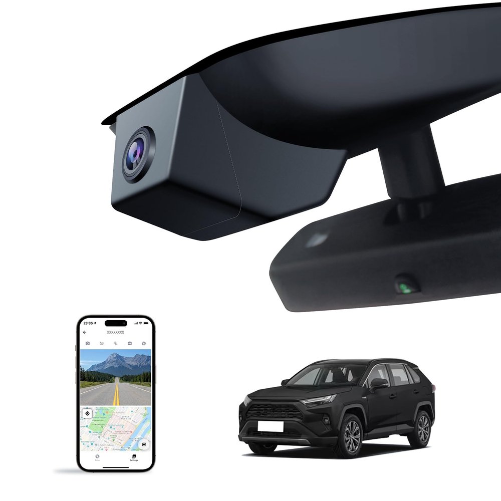 Front 4K Dash Cam for Toyota RAV4 2019-2021 LE Limited Premium XLE TRD Hybrid & RAV4 Prime 2021-2024 (Model A)(No Vent Hole),OEM-Style,Loop Recording,Easy Installation,WiFi & App,64G Card