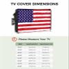 DecorLovee American Flag Outdoor TV Cover 36 to 39 Inches Weatherproof & Waterproof, Red Stripe Blue Star Flag Outdoor TV Enclosure with Remote Control Pocket, TV Screen Protectors for Outside TV view 2