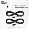 XTPTFABS 2Pcs Satellite Speaker Cable (Grey & Blue) Compatible with Vizio V51 M51 SB3651 SB36514 SB4051 SB4251, Length: 24.4 Feet (Blue + Gray) view 3
